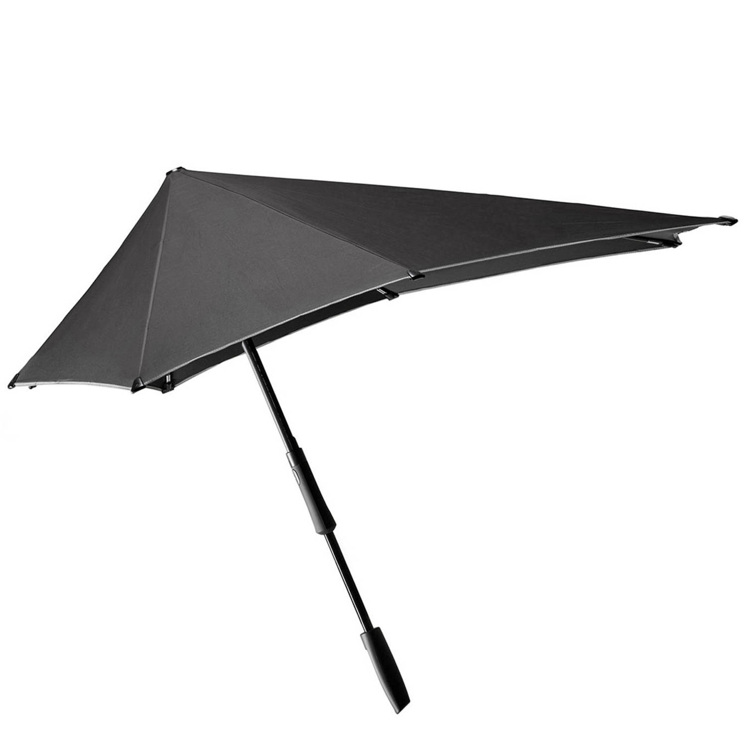 Senz stormparaplu Large Stick black reflective