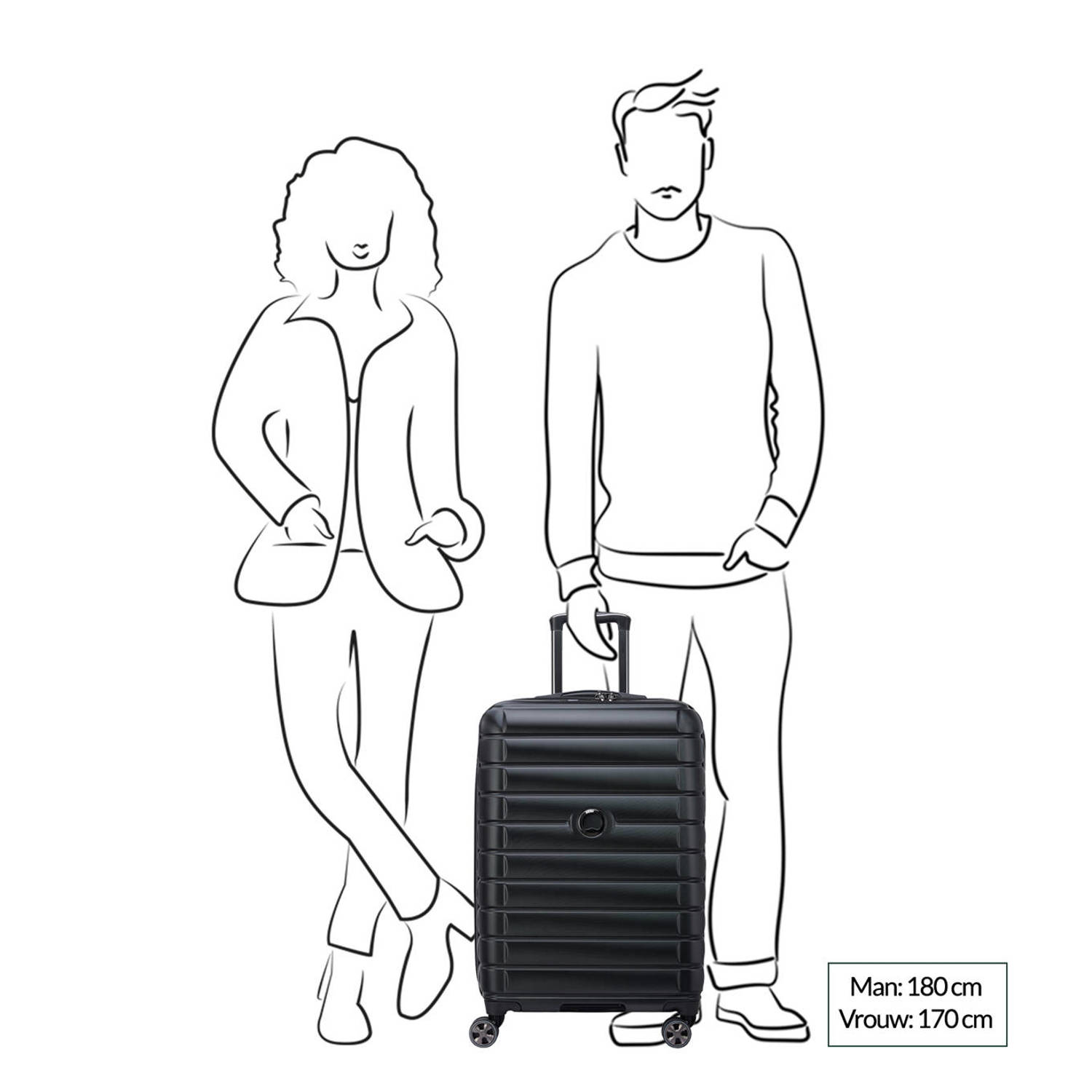 Delsey trolley Shadow 5.0 66 cm. Expandable zwart