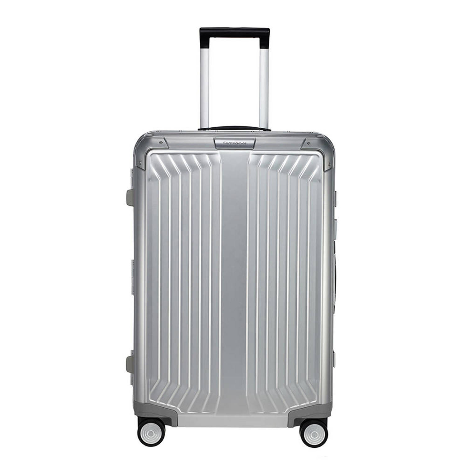 Samsonite trolley Lite-Box Alu 69 cm. zilverkleurig