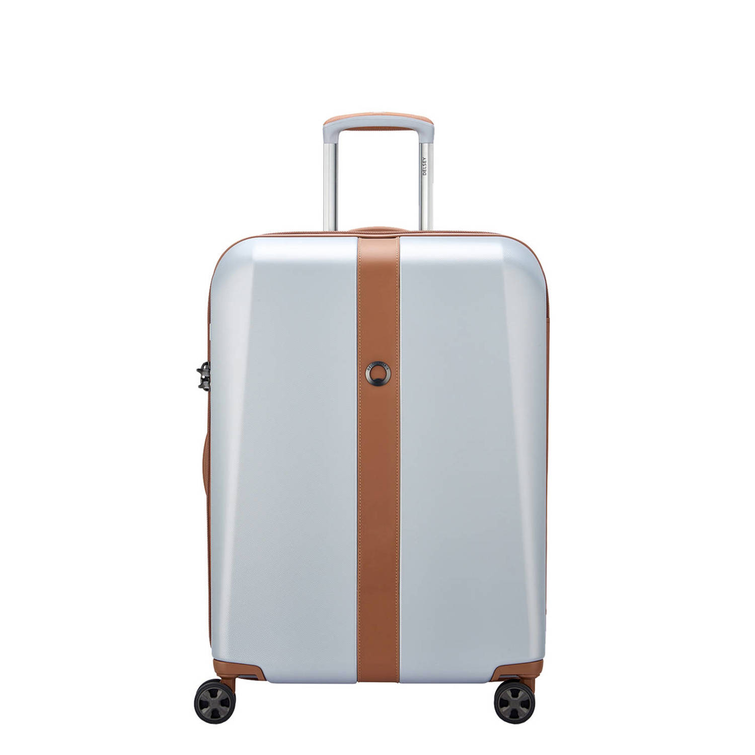 Delsey trolley Promenade Hard 2.0 66 cm. Expandable zilverkleurig