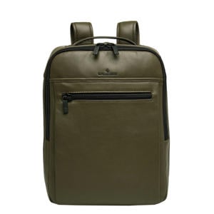leren rugzak Nappa X Victor + Tablet kaki