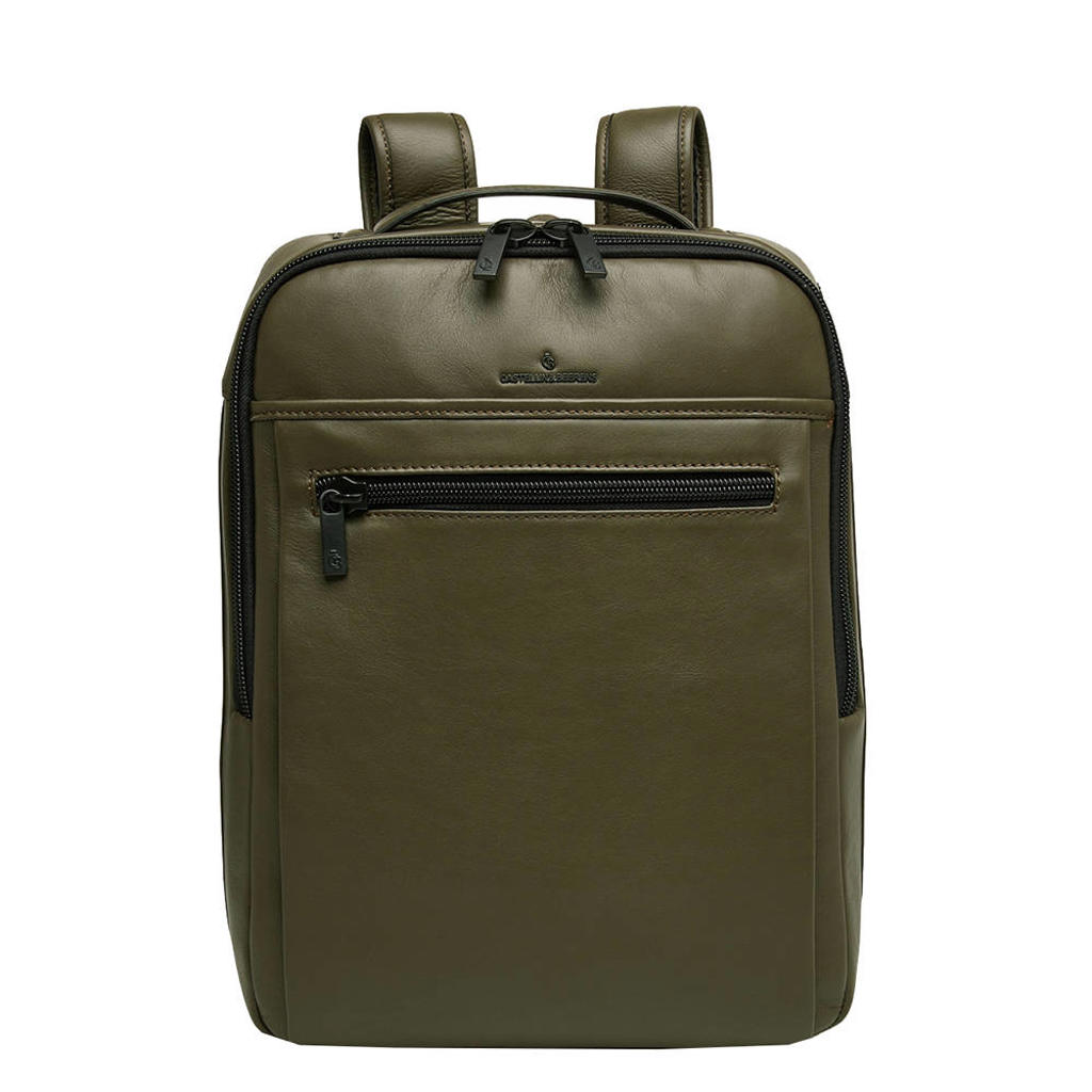 Castelijn & Beerens leren rugzak Nappa X Victor + Tablet kaki