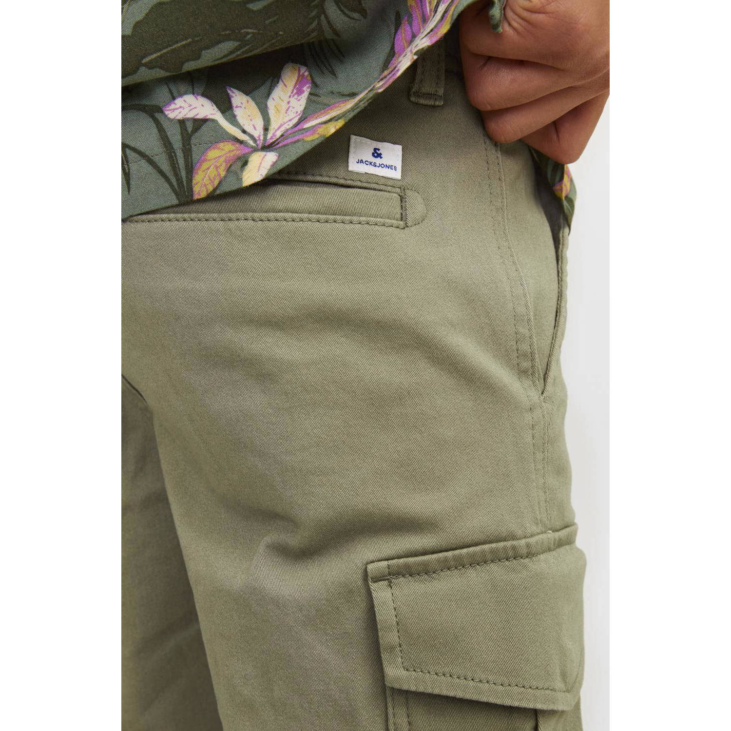 JACK & JONES JUNIOR cargo short JPSTJOE JJCARGO oliegroen