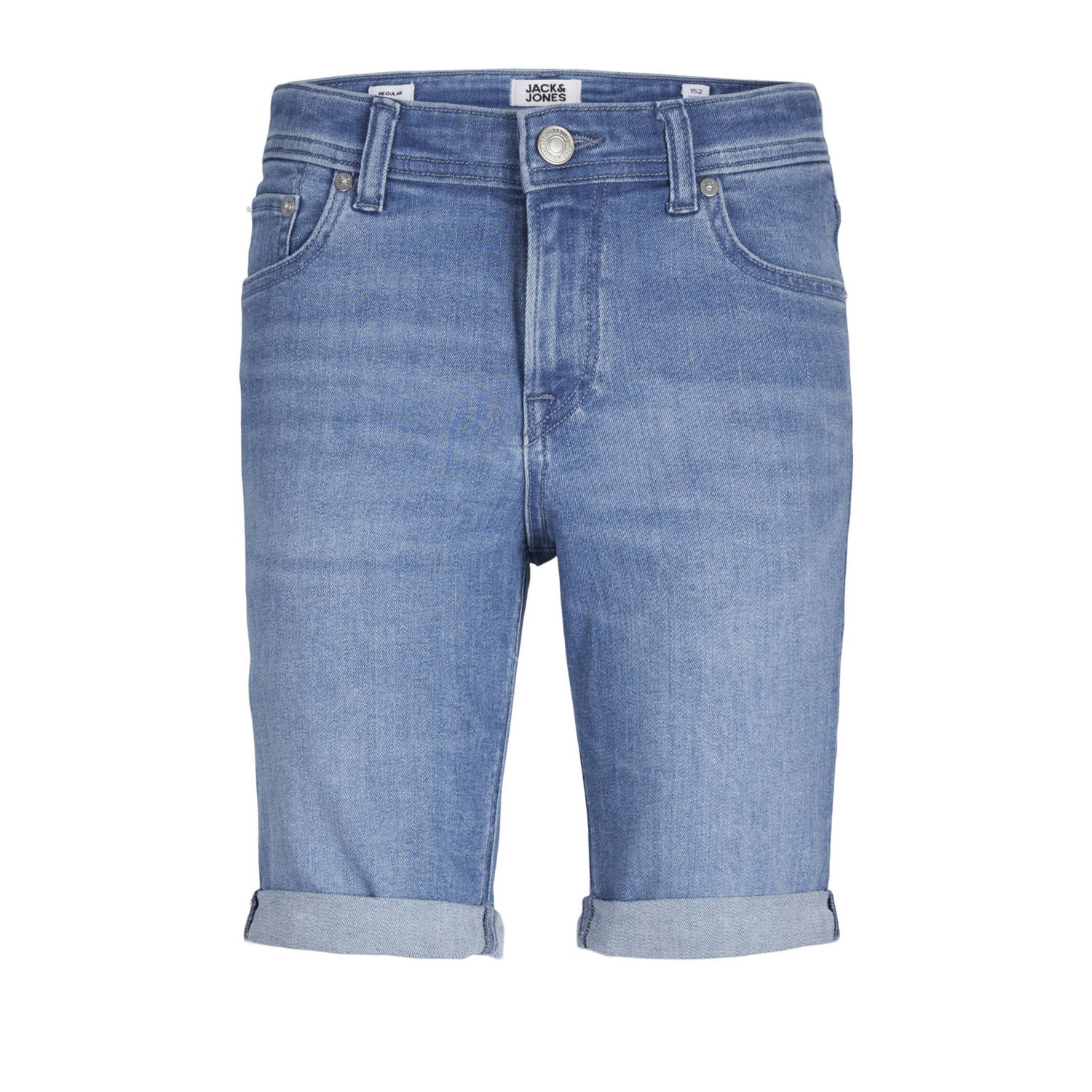 Jack & jones JUNIOR denim short JJIRICK JJORIGINAL blue denim Korte broek Blauw Jongens Stretchdenim 146