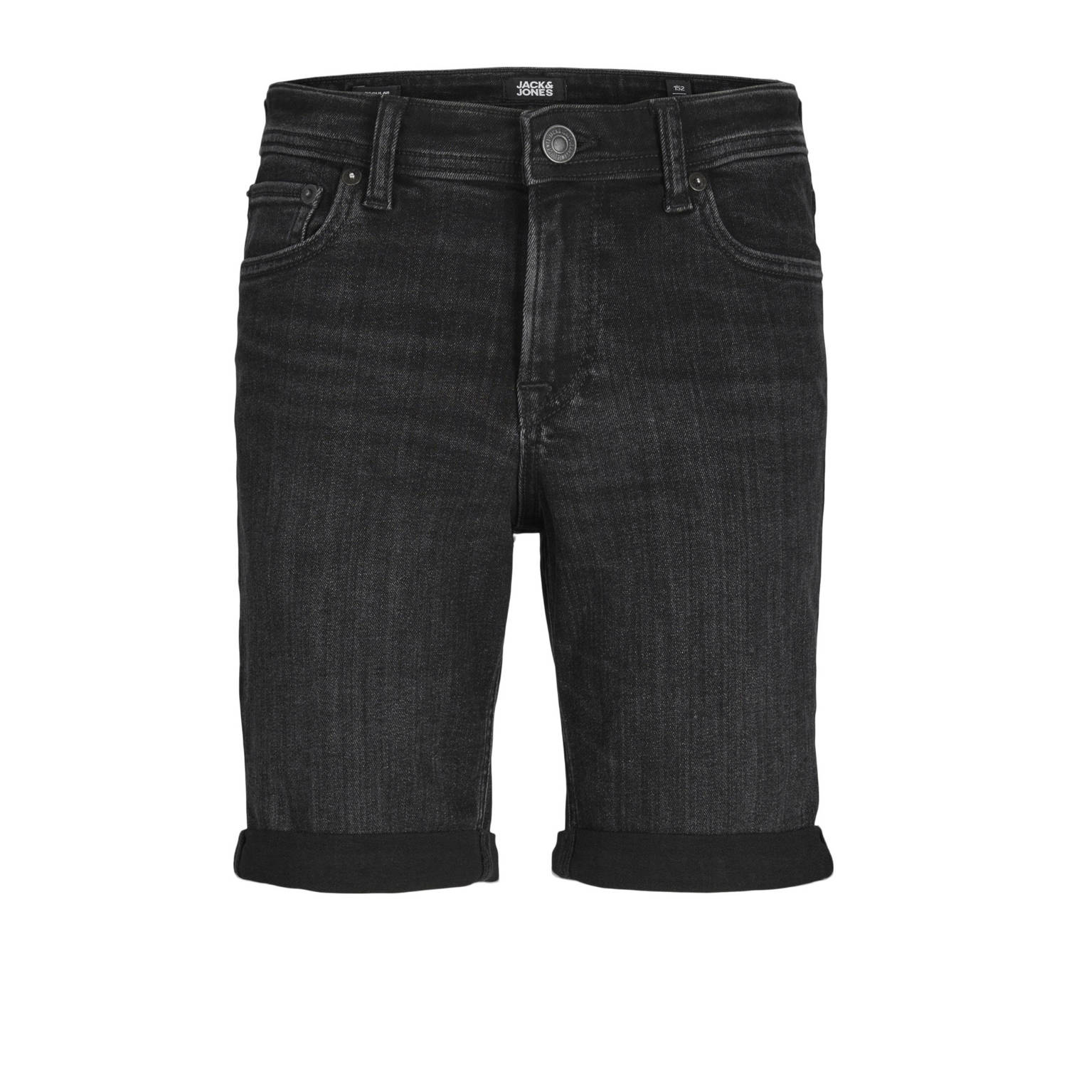 Jack & jones JUNIOR denim short JJIRICK JJORIGINAL black denim 809 Korte broek Zwart Jongens Stretchdenim 134