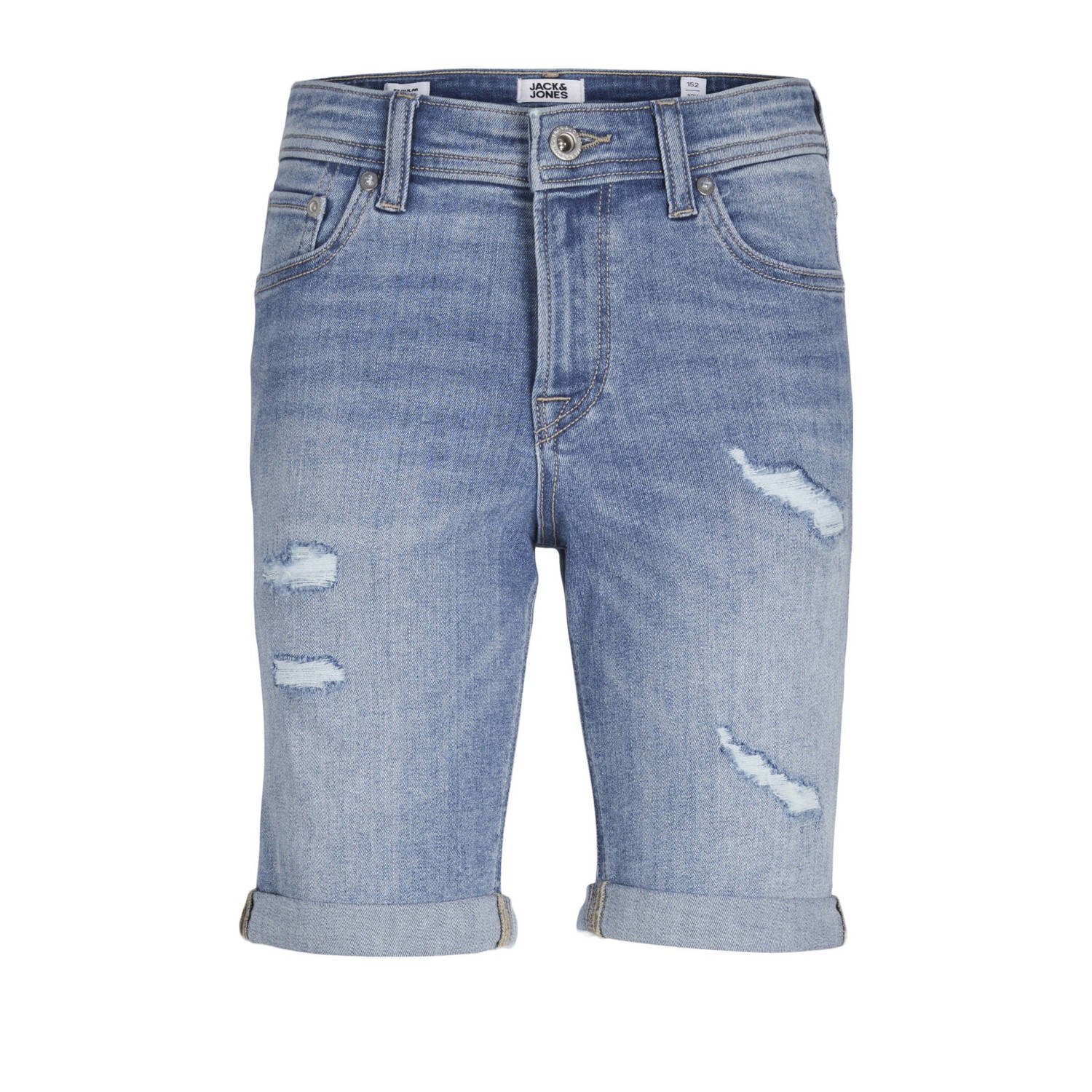 Jack & jones JUNIOR denim short JJIRICK JJORIGINAL blue denim 119 Korte broek Blauw Jongens Stretchdenim 128