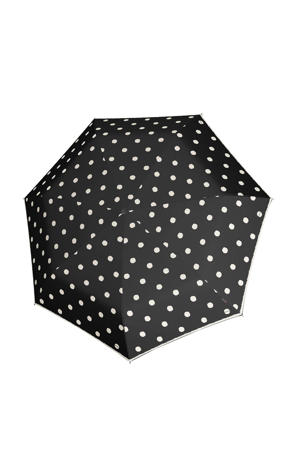 paraply T.020 Small Manual zwart/wit