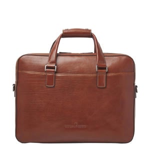 15.6 inch leren laptoptas Gaucho Paul cognac