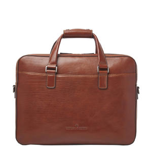  15.6 inch leren laptoptas Gaucho Paul cognac
