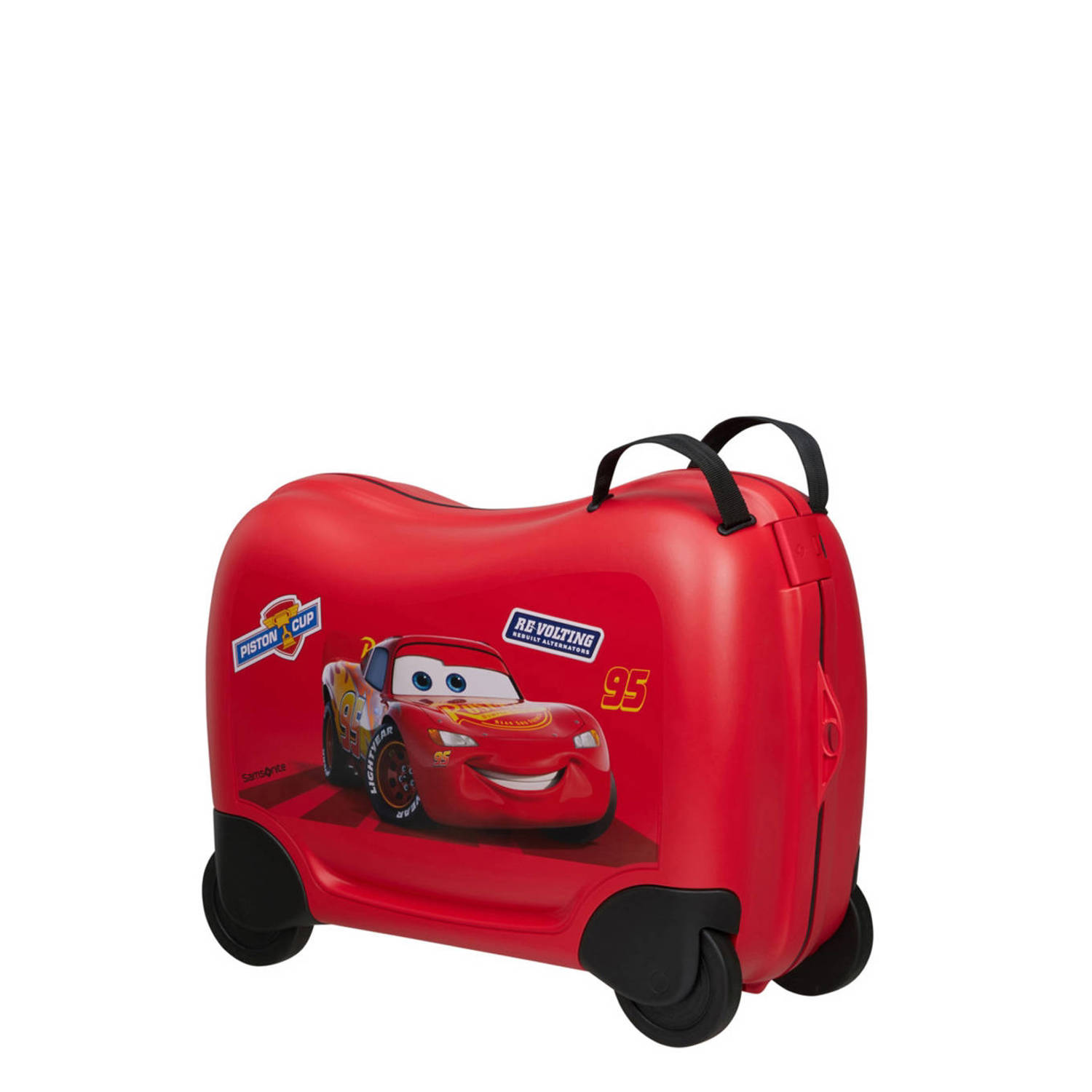 Samsonite Kinderkoffer Dream2Go Ride-on Trolley Disney Cars Kinder reis koffer handbagage om op te zitten en te trekken