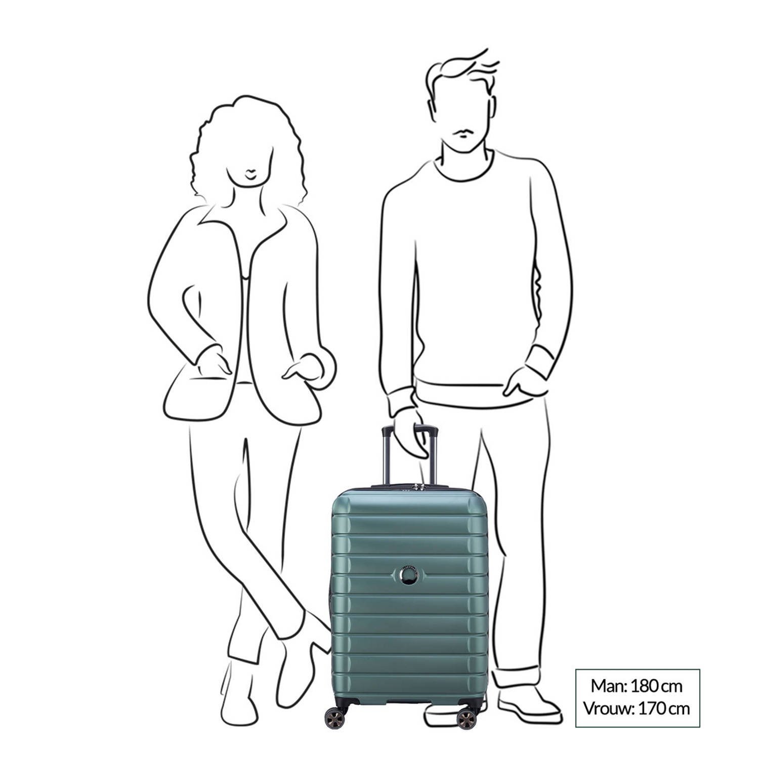 Delsey trolley Shadow 5.0 66 cm. Expandable blauw