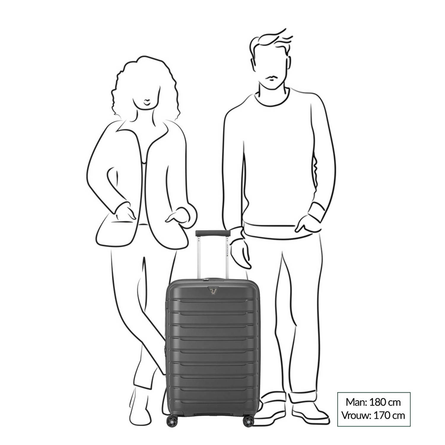 Roncato trolley B-Flying 68 cm. Expandable antraciet