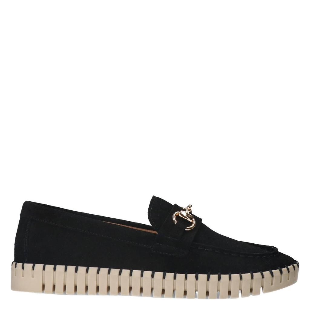 Zwarte dames Manfield suède loafers