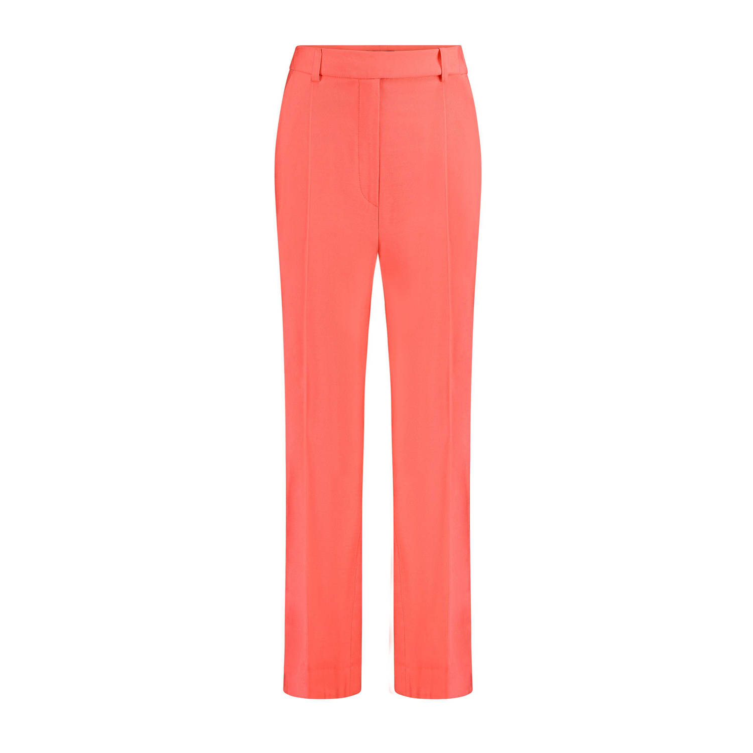 Claudia Sträter high waist regular fit pantalon zalm