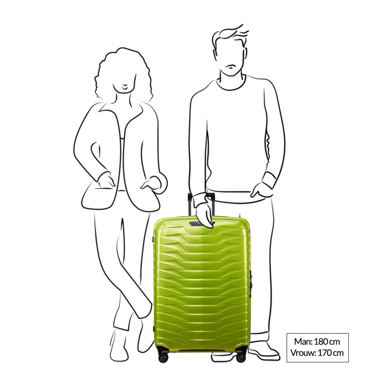 Samsonite trolley Proxis 81 cm. limegroen