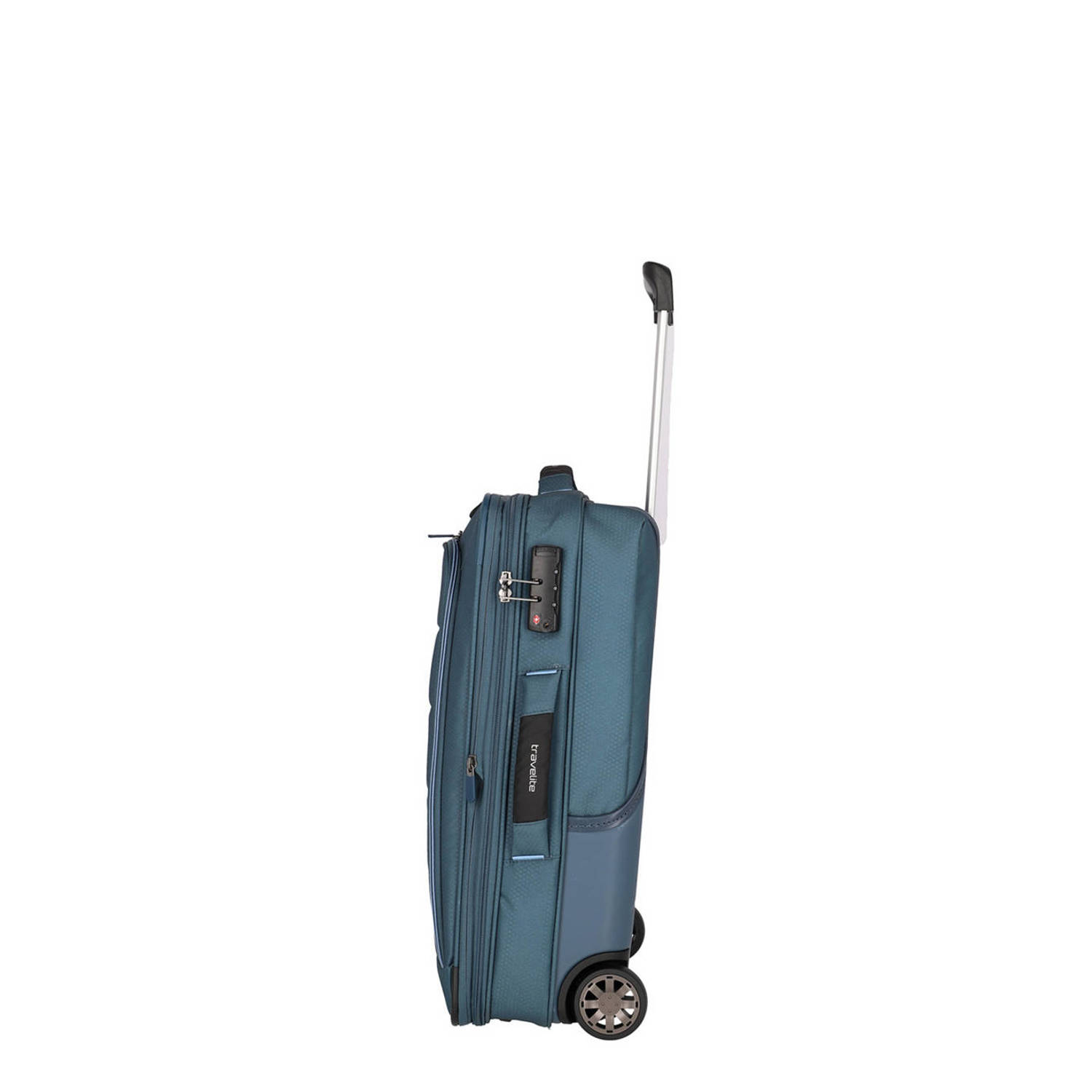 Travelite trolley Skaii Hybrid 55 cm. expandable blauw