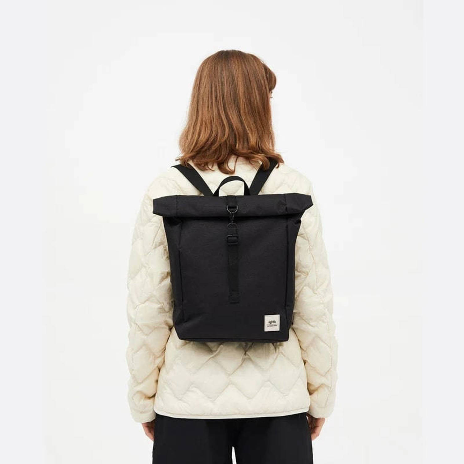Lefrik rugzak Roll Mini ecru rood