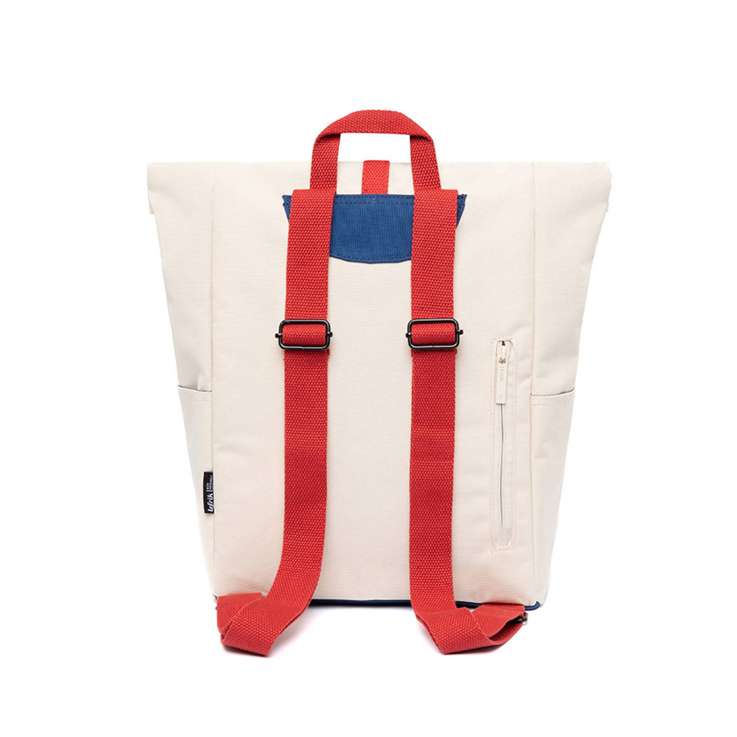 Lefrik rugzak Roll Mini ecru rood
