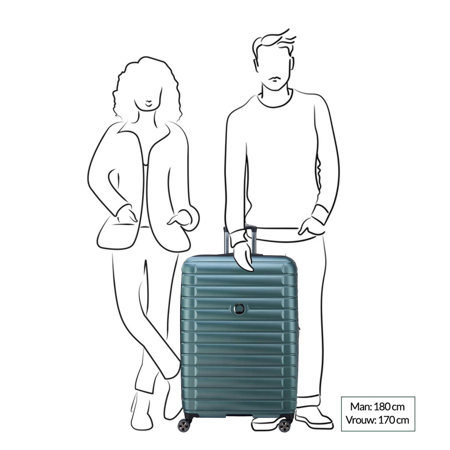 Delsey trolley Shadow 5.0 82 cm. Expandable groen