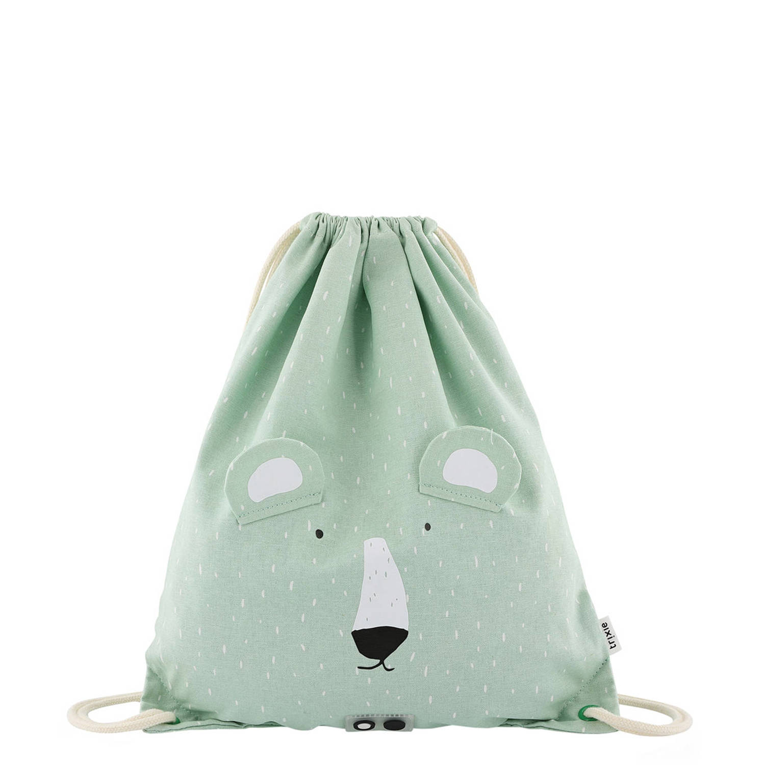 Trixie rugzak Mr. Polar Bear Drawstring mintgroen