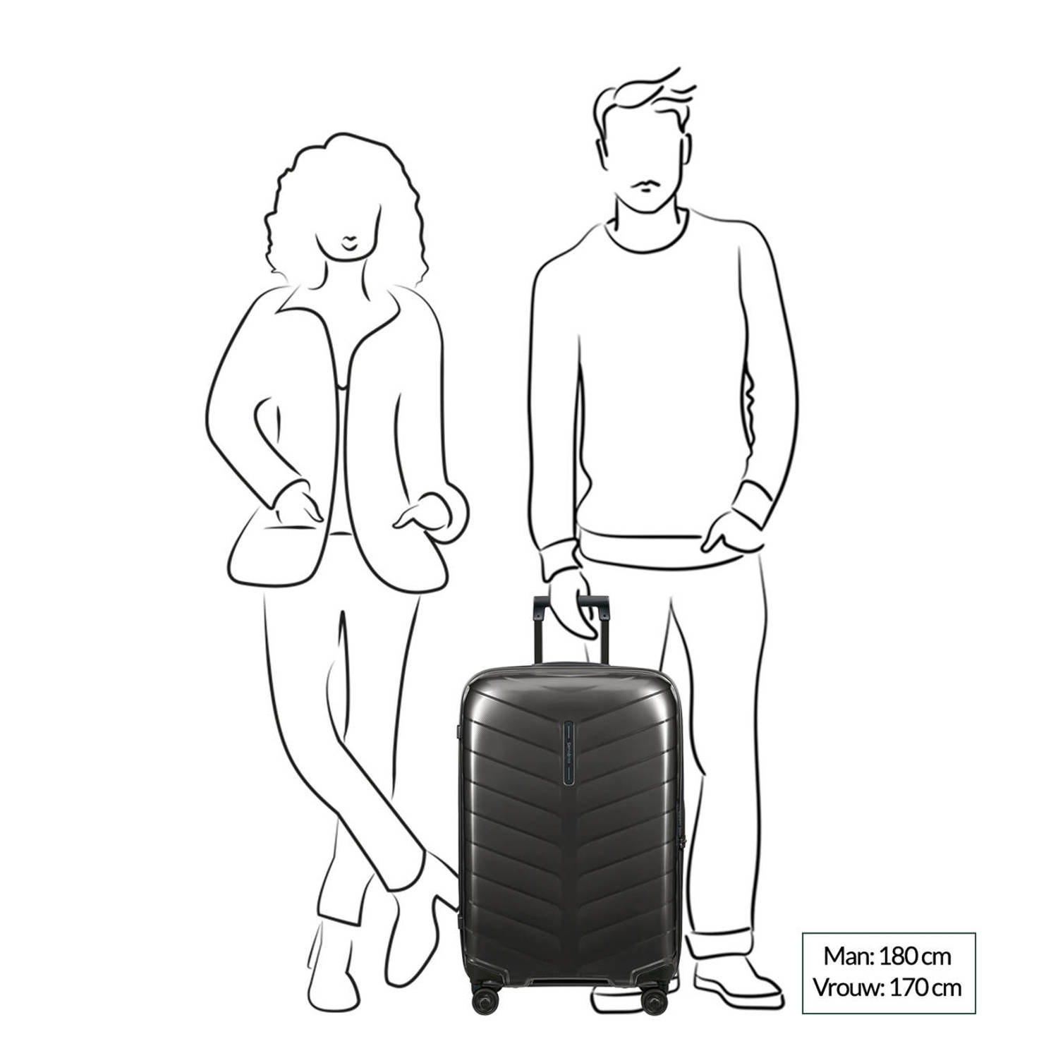 Samsonite spinner Attric 69 cm. antraciet