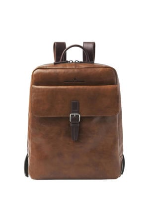 15.6 leren rugzak Rien cognac