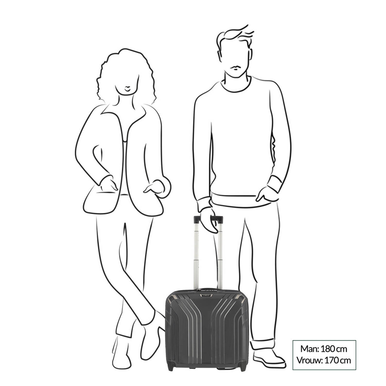 Travelite 15 inch laptoptrolley Elvaa Businesswheeler zwart