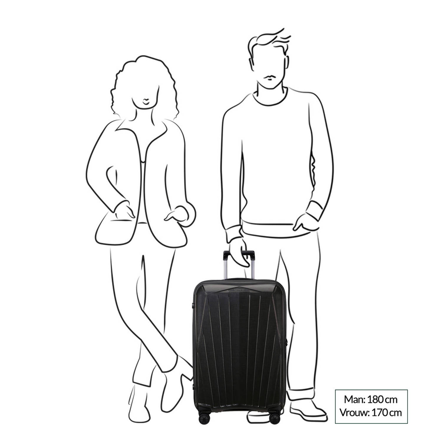 Samsonite trolley Major-Lite 69 cm. donkerblauw