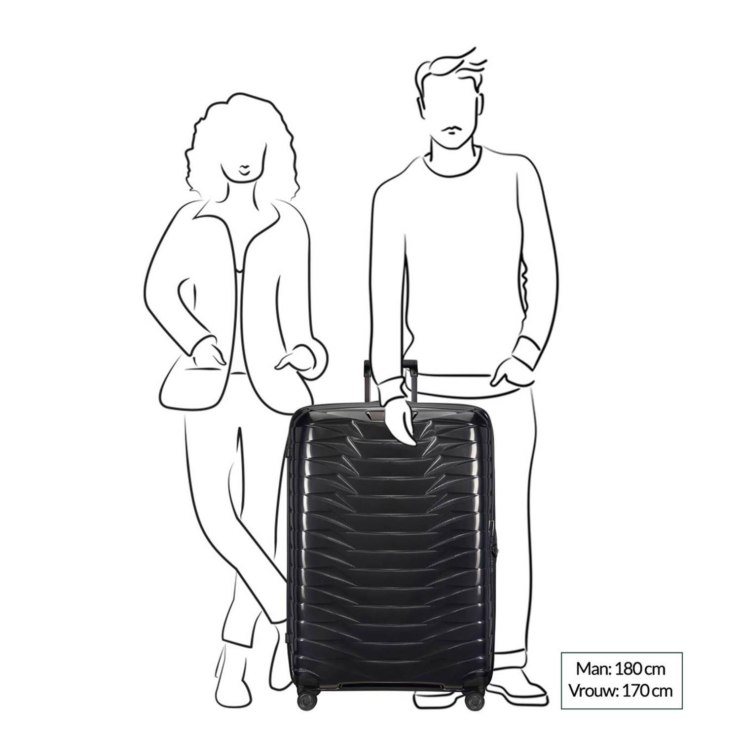 Samsonite trolley Proxis 86 cm. kaki