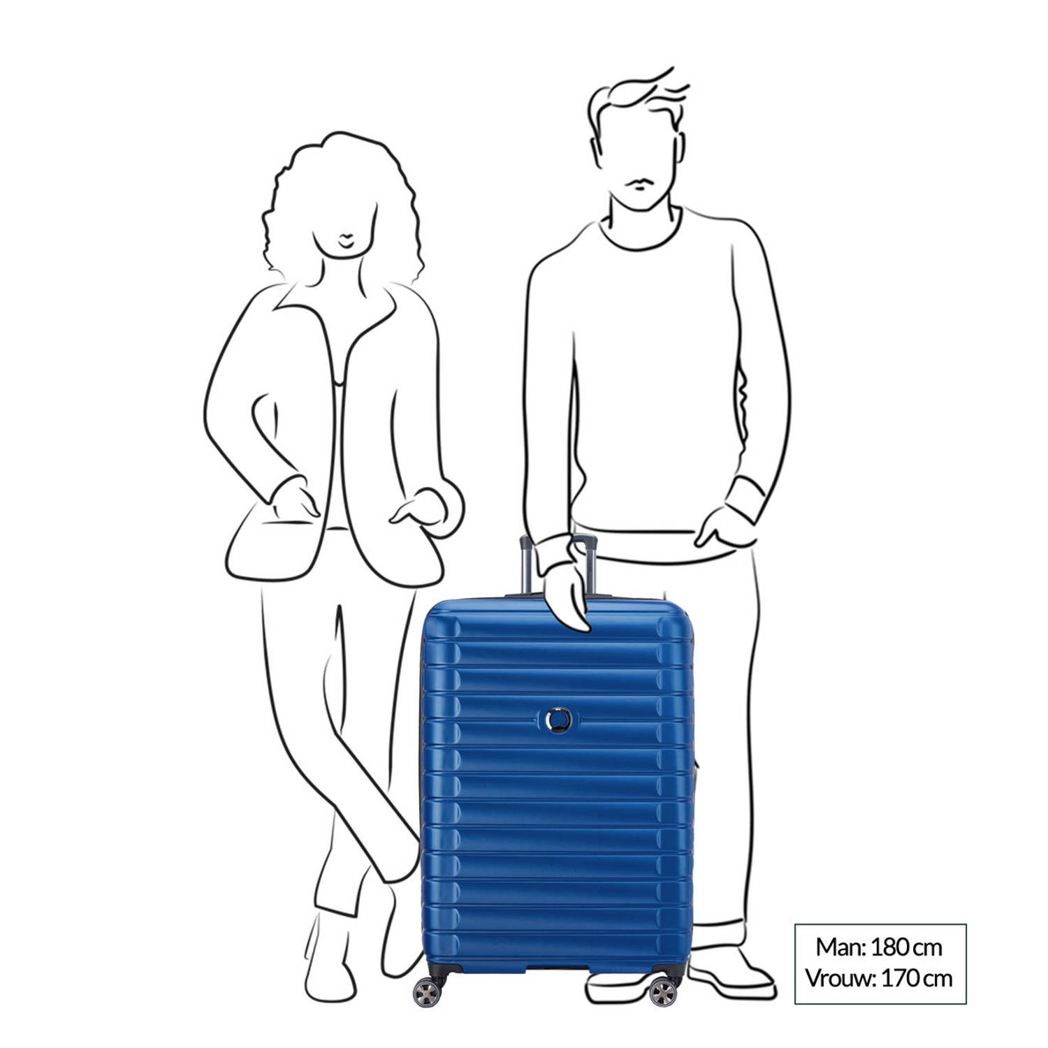 Delsey trolley Shadow 5.0 82 cm. Expandable blauw