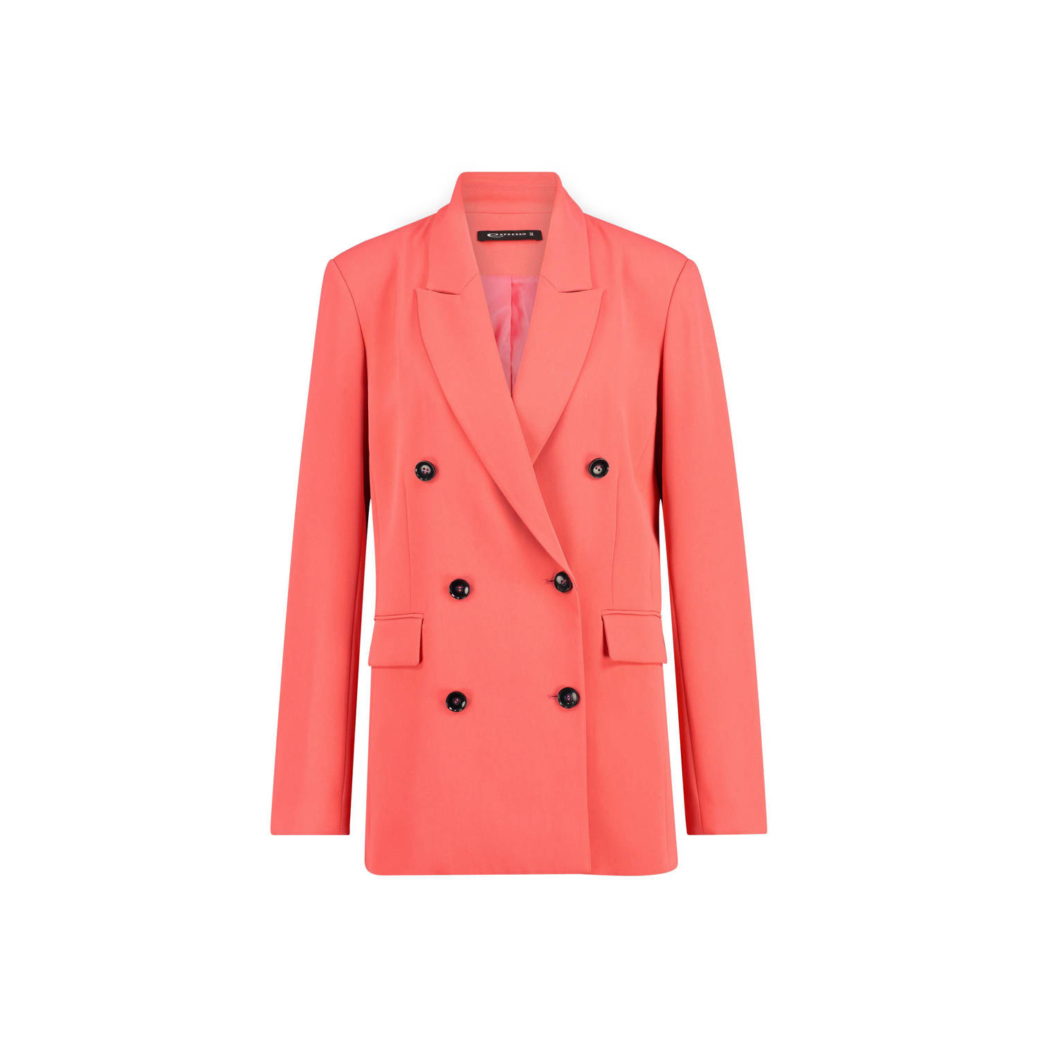 Expresso rechtvallende blazer koraalrood