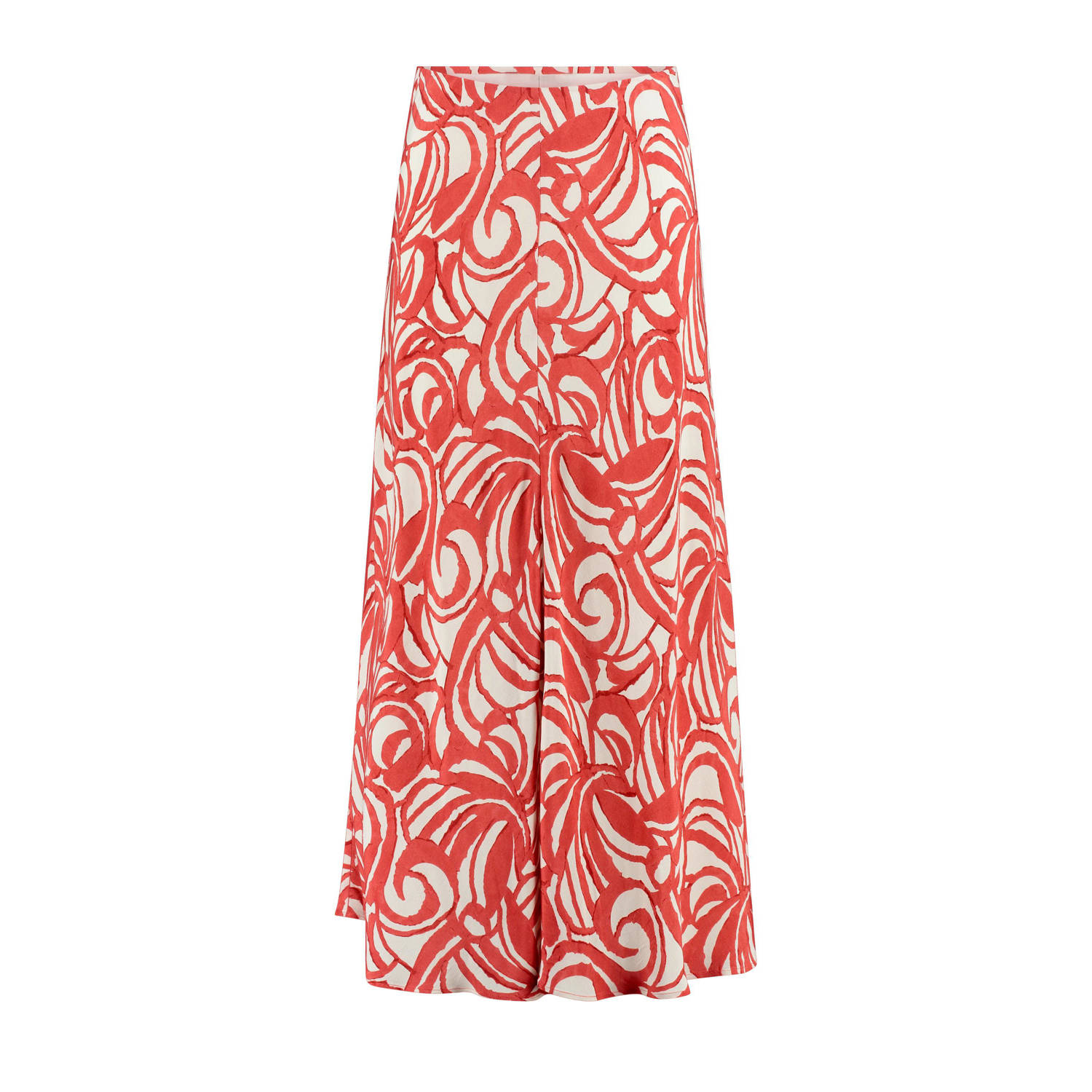 Expresso rok met all over print rood ecru