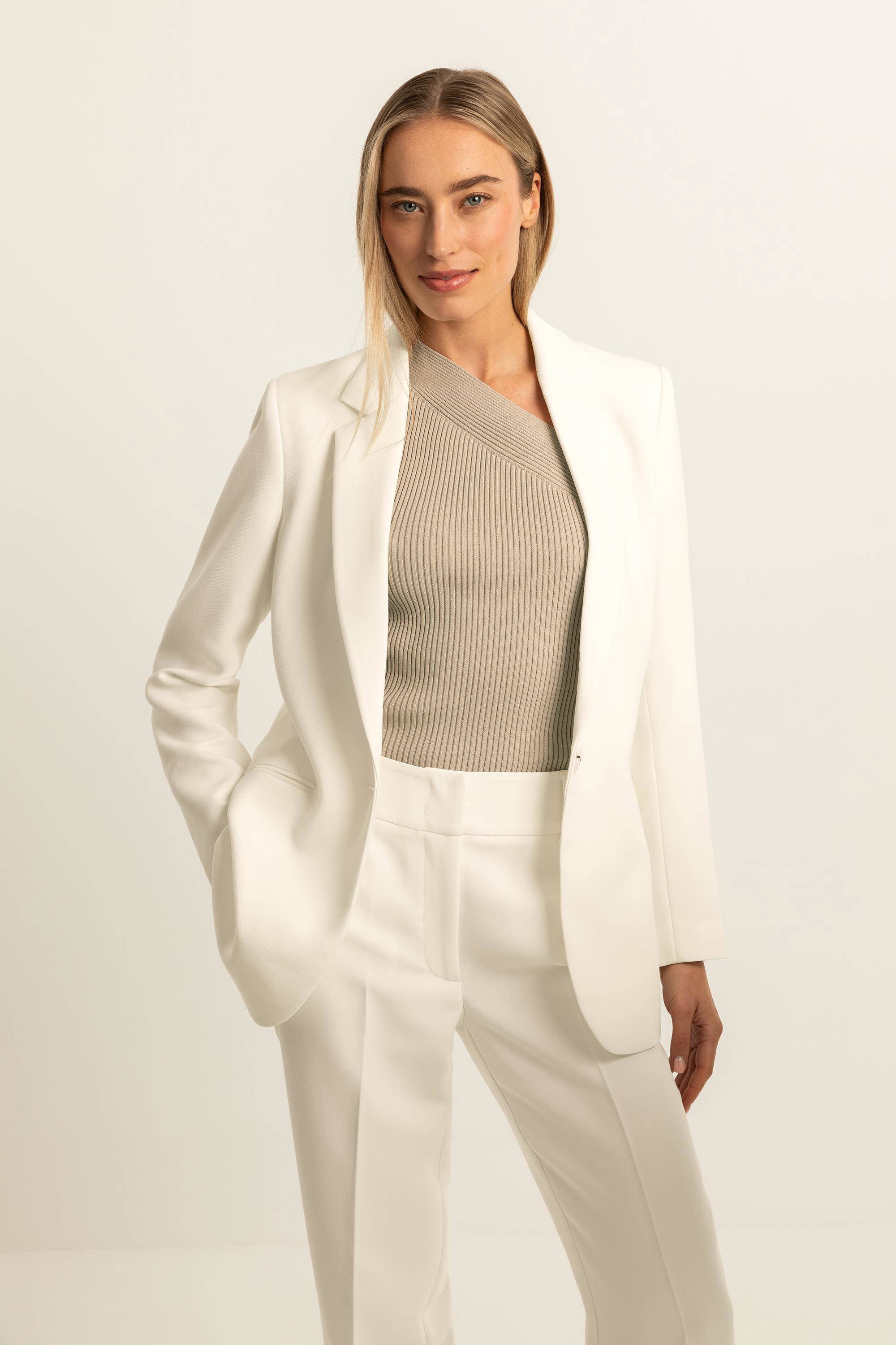 Goedkope witte clearance blazer