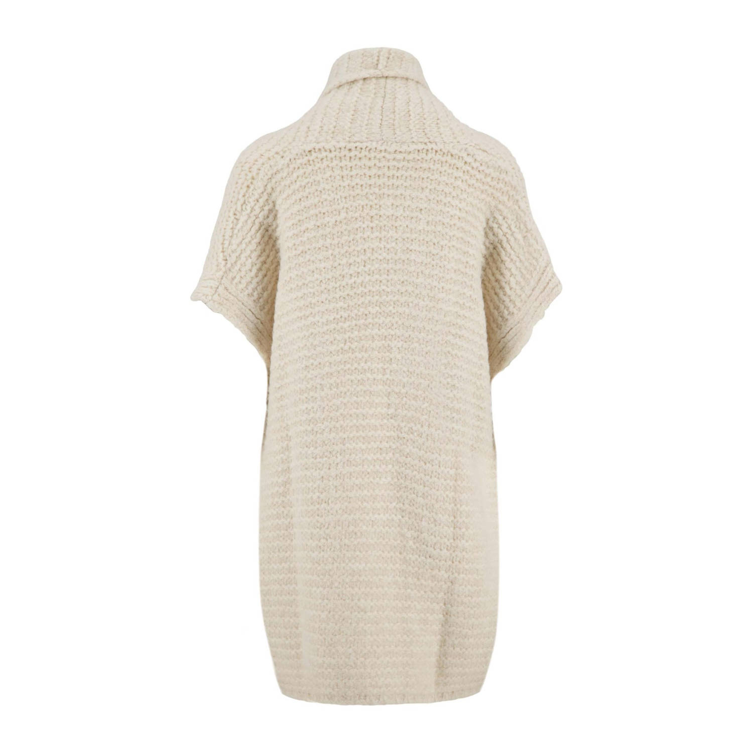 Zusss vest mouwloos vest met wol crème