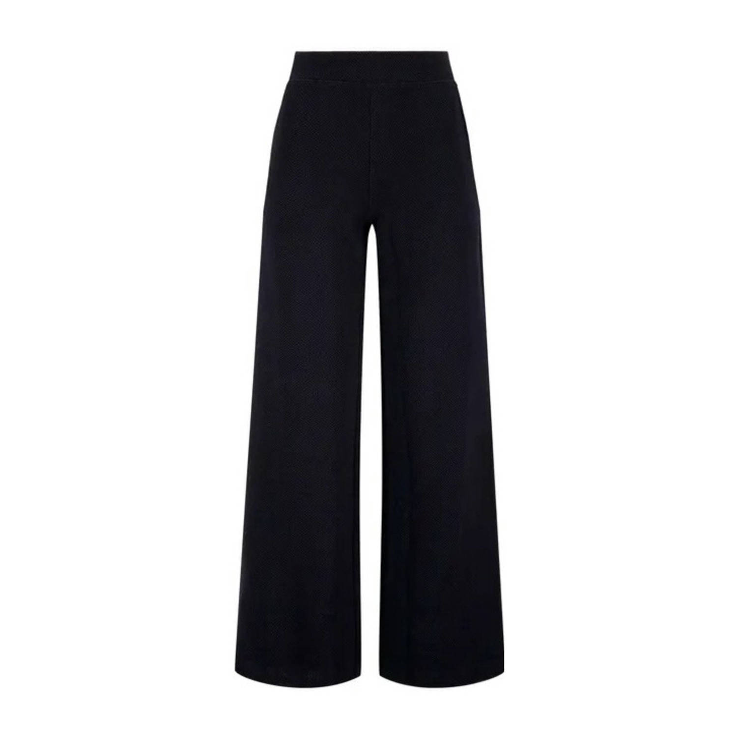 Zusss Gestructureerde Zwarte Broek Black Dames