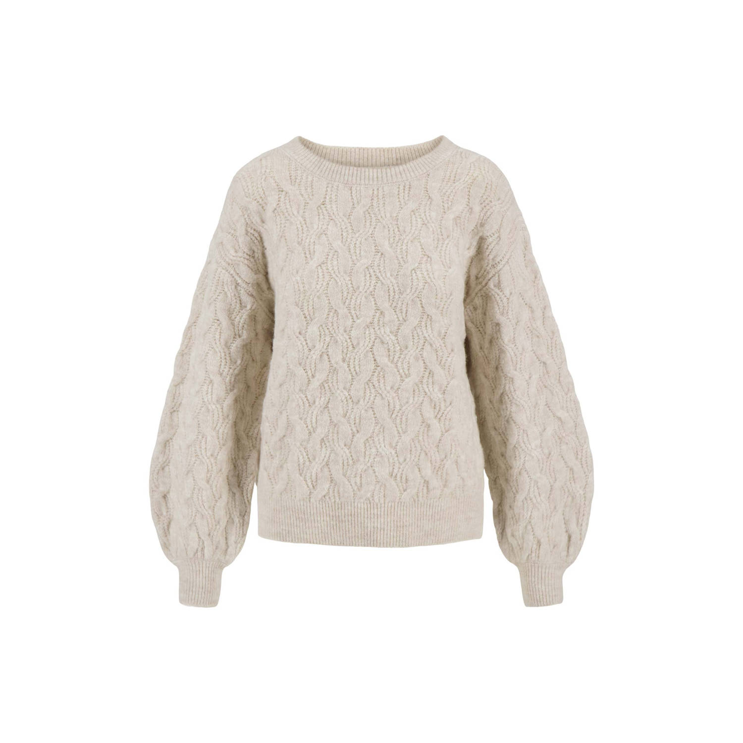 Zusss Gebreide trui met textuur Beige Dames