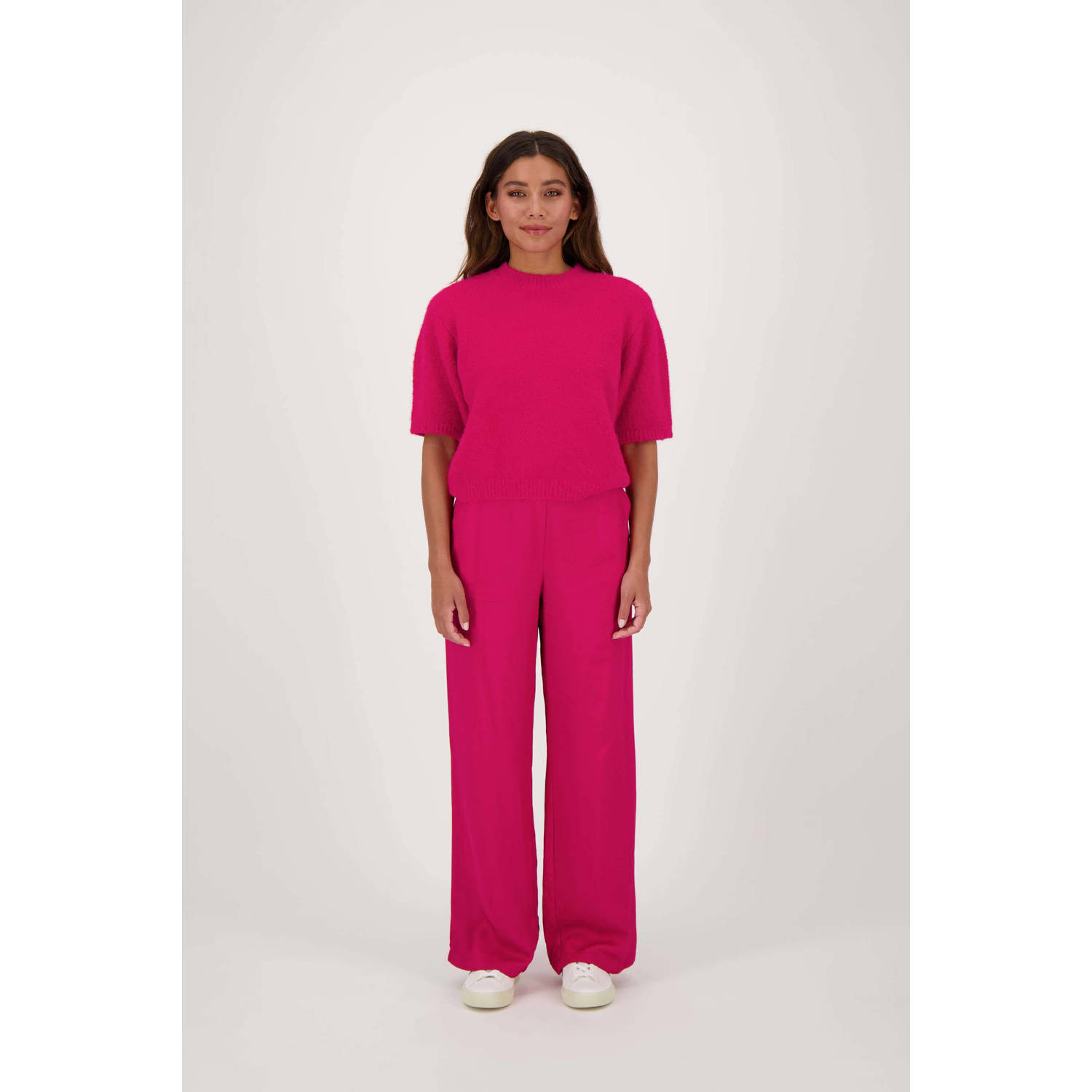 Zusss gebreide trui roze