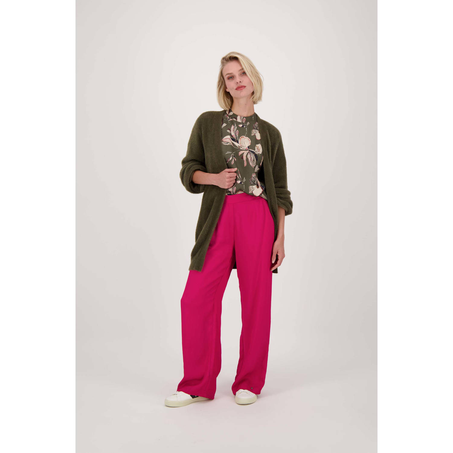 Zusss Fluffy Vest voor Stijlvolle Laagjes Green Dames