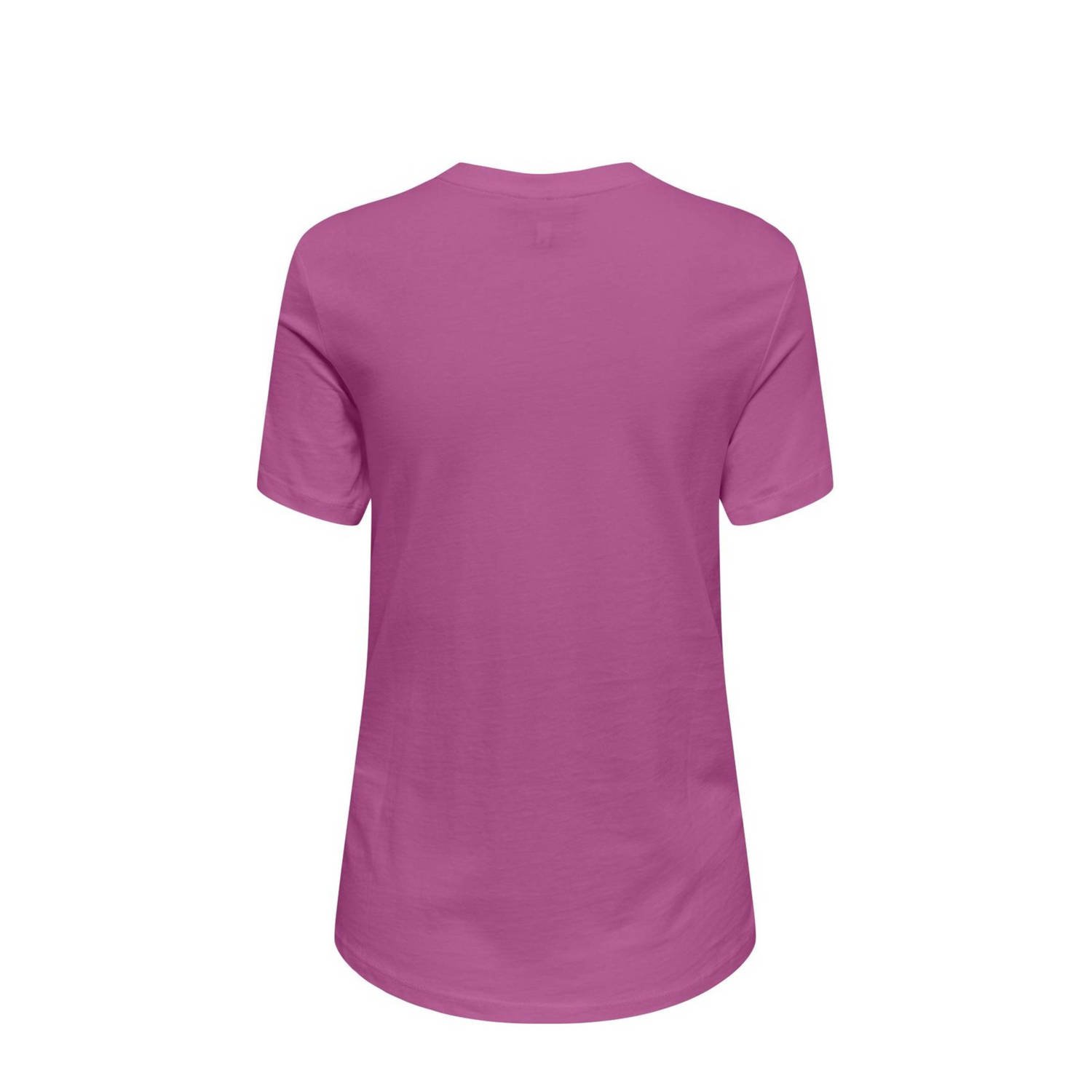 ONLY MATERNITY zwangerschapsshirt OLMGOLDIE met printopdruk donkerroze