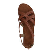 thumbnail: Manfield leren sandalen cognac