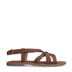 leren sandalen cognac