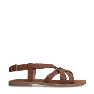leren sandalen cognac