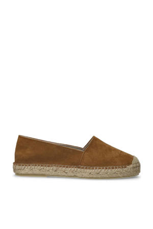 suède espadrilles cognac