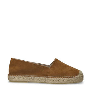 suède espadrilles cognac