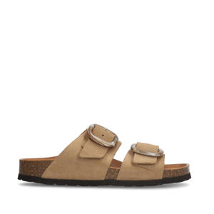 suède slippers beige