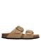 Manfield suède slippers beige