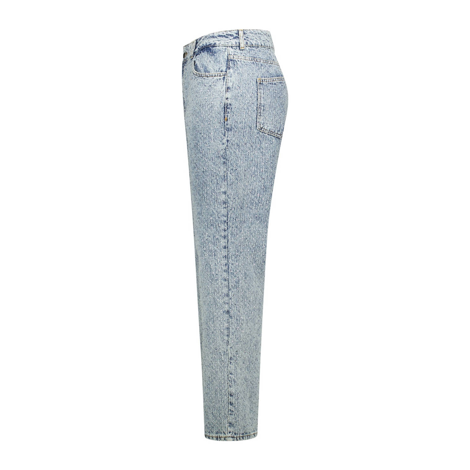 MS Mode high waist straight jeans light blue denim