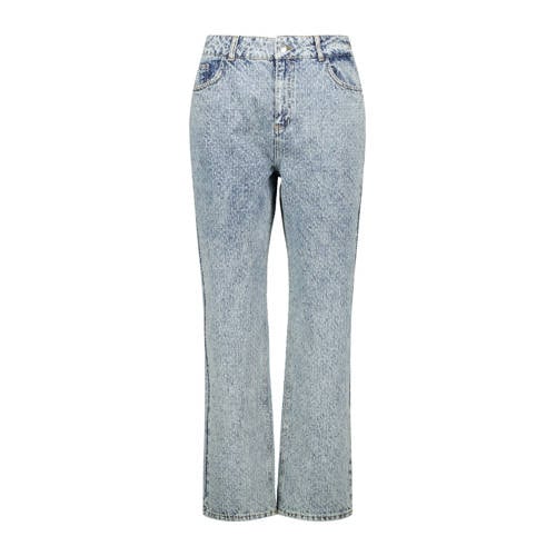 MS Mode high waist straight jeans light blue denim