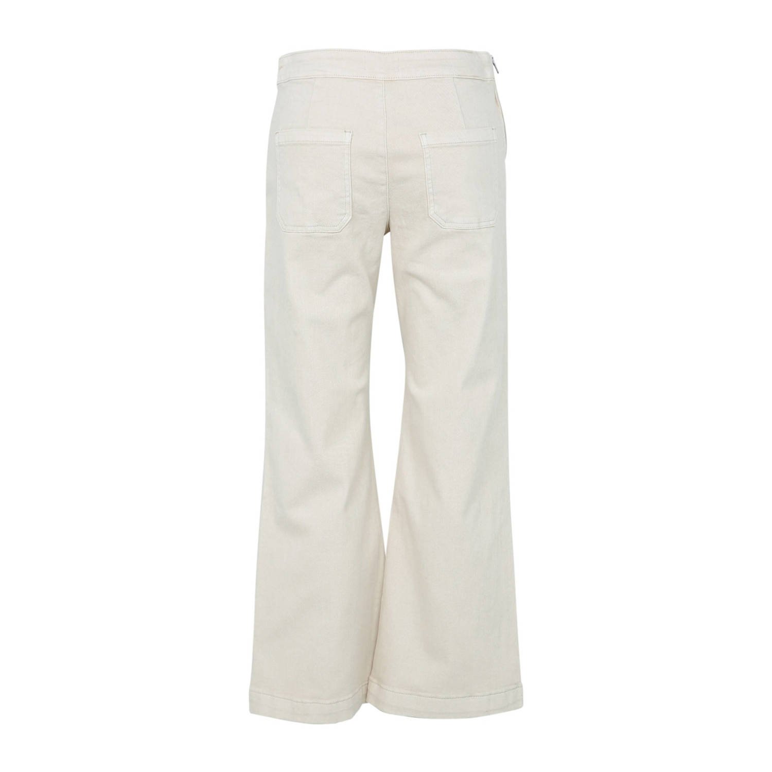 Paprika cropped wide leg jeans ecru