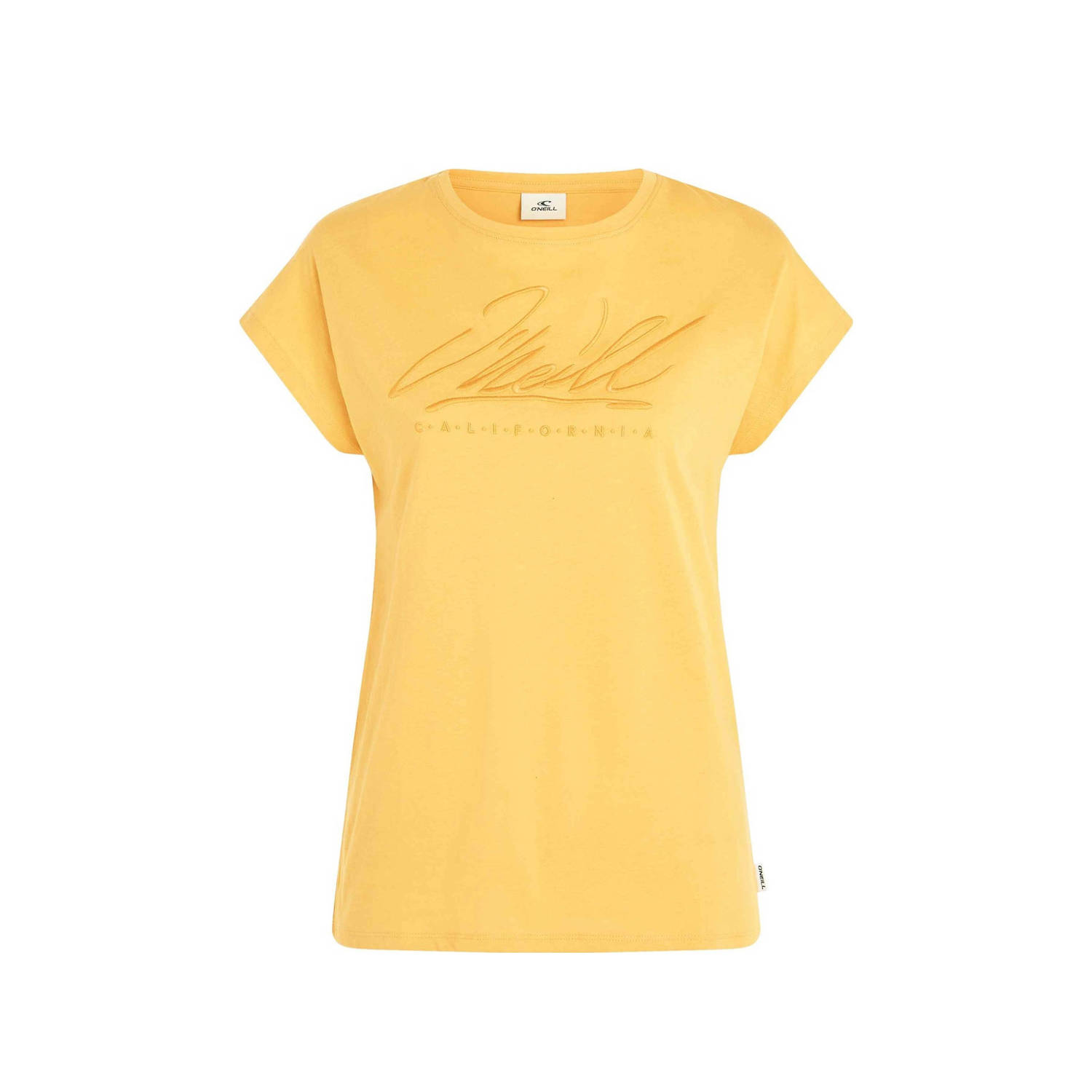 O'Neill T-shirt met tekst geel